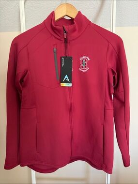 STANFORD full zip performance jacket in Cardinal red - sz Medium NWT BY Antigua